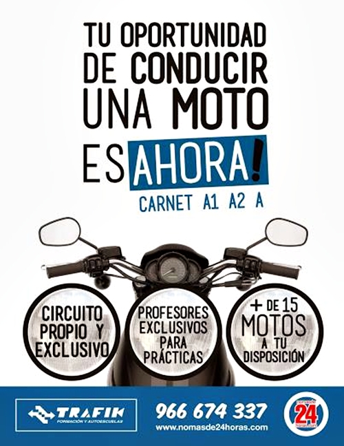 Tu carné de moto A de libre. Trafik