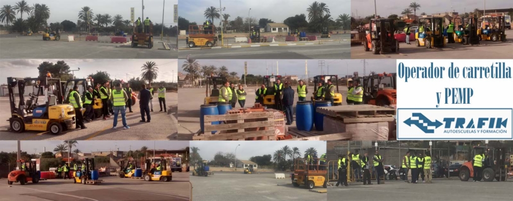 CARRETILLA ELEVADORA Y PEMP AUTOESCUELA ALICANTE ELCHE