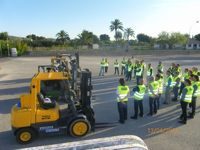 Parte práctica del curso  de Operador de Carretilla y PEMP