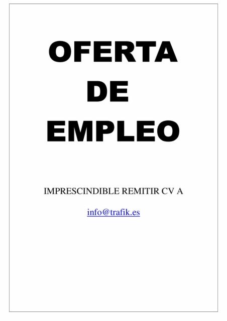 Oferta de empleo para conductor de camión con discapacidad