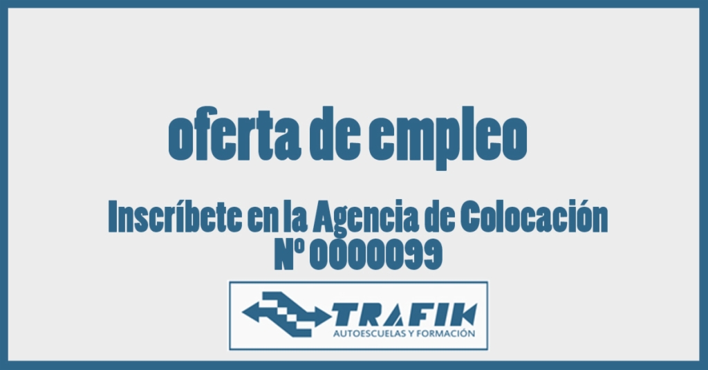 OFERTA DE EMPLEO: Se necesita profesor de Formación Vial