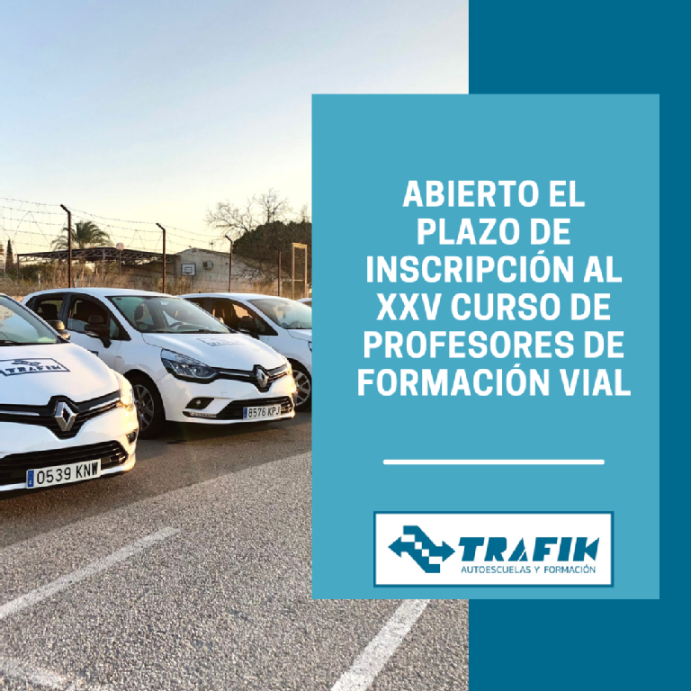 Abierto el plazo de inscripción para el XXV Curso de aptitud para Profesores de Formación Vial.