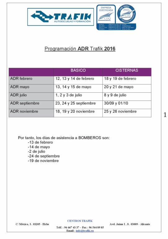 ADR MERCANCÍAS PELIGROSAS CAMIÓN TRANSPORTE ALICANTE ELCHE